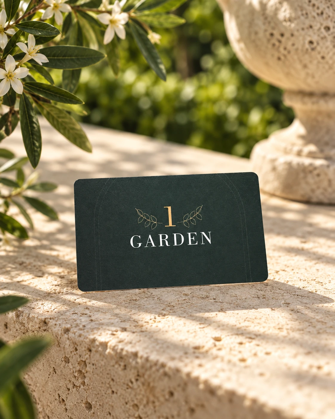 Garden için hazırlanmış yeşil NFC kart tasarımı